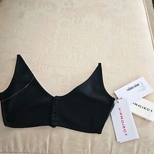 Y/Project Invisible Strap Bralette - Medium, Vintage Black